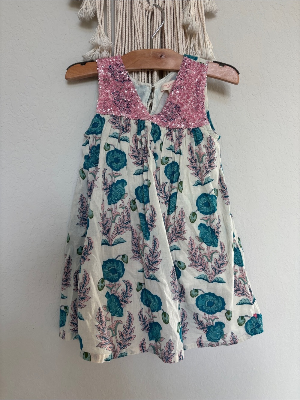 Pink Chicken Pink Sequin Courtney Floral dress